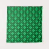 Tenture Design Motif Fleur de lis vert (Devant (Horizontal))