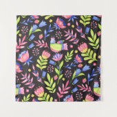 Tenture Design motif floral transparent. Fleurs de printem (Devant)