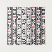 Tenture Design motif sans couture inspiré du tradi roumain (Devant (Horizontal))