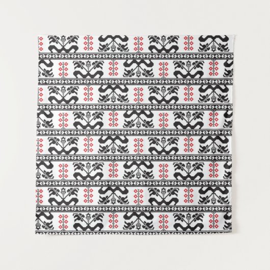 Tenture Design motif sans couture inspiré du tradi roumain (Devant)