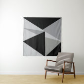 Tenture Design Motif Triangles coloré (En situation)