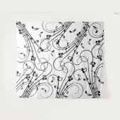 Tenture Design musical branché (Devant (Horizontal))