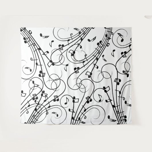 Tenture Design musical branché (Devant (Horizontal))