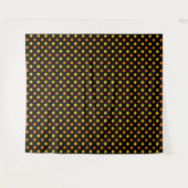 Tenture Design Orange Jaune Sur Points noirs (Devant (Horizontal))