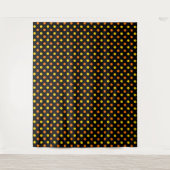Tenture Design Orange Jaune Sur Points noirs (Devant)