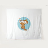 Tenture Design shiba bleu. (Devant (Horizontal))