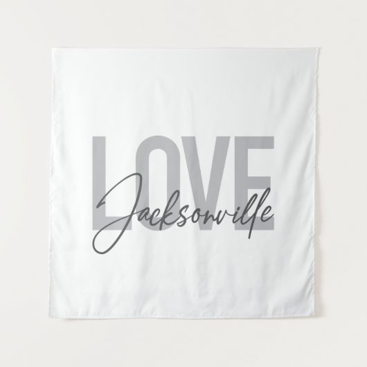 Tenture Design simple, moderne, cool Love Jacksonville (Devant)
