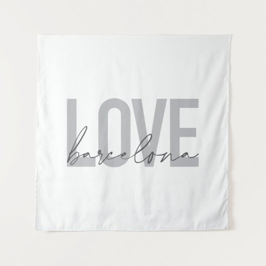 Tenture Design simple, urbain, moderne, cool Love Barcelon (Devant)
