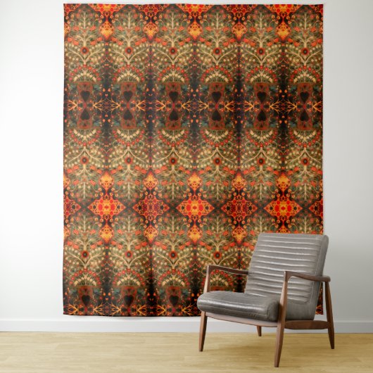 Tenture Design textile indien antique (En situation)