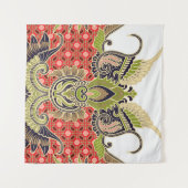 Tenture design textile numérique avec belle décora bouquet (Devant (Horizontal))