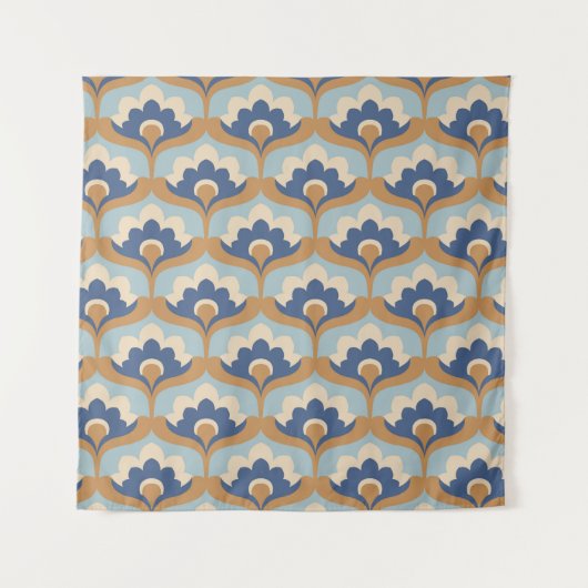 Tenture Design vintage Floral Sans Maille. (Devant)