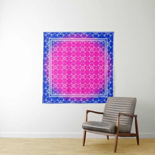 Tenture Design with abstract hand drawn geometric pattern (En situation (horizontale))