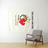 Tenture DÉSOLÉ ET AMOUREUX Église chrétienne de Pâques Mur (En situation (horizontale))