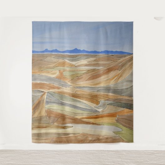 Tenture Desolles Régions Aquarelle Ligne Imprimer (Devant)