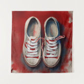 Tenture Dessin À La Main De Chaussures Drôle (Devant)