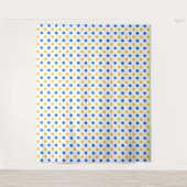 Tenture Dessin à points blancs bleus jaunes (Devant)