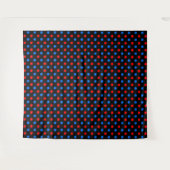 Tenture Dessin à points noirs rouges et bleus (Devant (Horizontal))