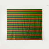 Tenture Dessin à rayures verticales orange vert noir (Devant (Horizontal))