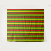 Tenture Dessin à rayures verticales vert jaune rouge (Devant (Horizontal))