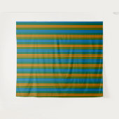 Tenture Dessin à rayures verticales vert orange bleu (Devant (Horizontal))