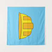Tenture Dessin animé de casque jaune (Devant (Horizontal))