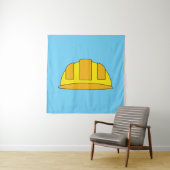 Tenture Dessin animé de casque jaune (En situation)