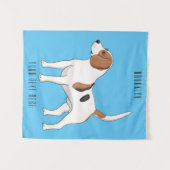Tenture dessin animé de chien beagle (Devant (Horizontal))