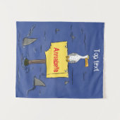 Tenture Dessin animé d'oiseau marin drôle encerclé par des (Devant (Horizontal))