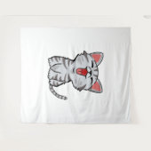 Tenture dessin animé gris chat dessin animé (Devant (Horizontal))