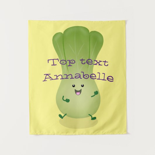 Tenture dessin animé mignon de bok choy (Devant)