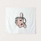 Tenture dessin animé vache noir blanc rose baiser gris ani (Devant (Horizontal))