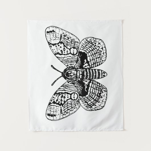 Tenture Dessin Brahmin moth (Devant)