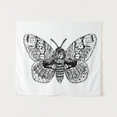 Tenture Dessin Brahmin moth (Devant (Horizontal))