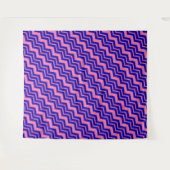 Tenture Dessin chevron zigzag rose bleu (Devant (Horizontal))