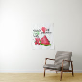 Tenture Dessin d'aquarelle de pastèque et fraises (En situation)