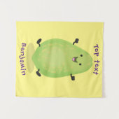 Tenture dessin de la patte papaye de Cute kawaii (Devant (Horizontal))