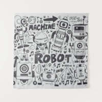 Dessin de l'illustrateur de robots à doodles