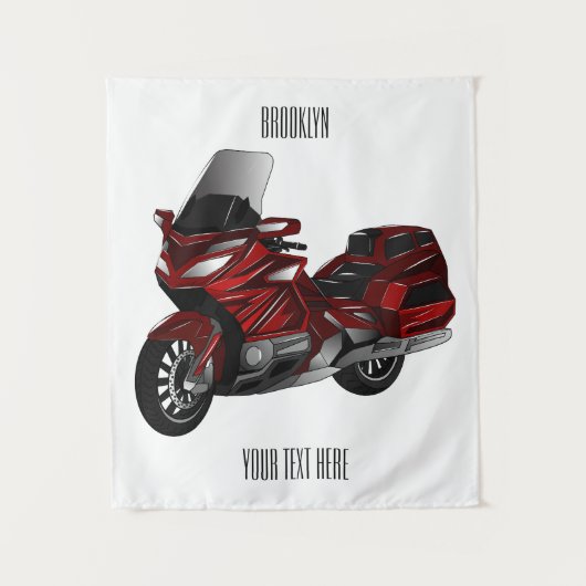 Tenture Dessin de moto de tourisme (Devant)