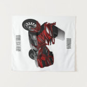 Tenture Dessin de moto de tourisme (Devant (Horizontal))
