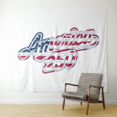 Tenture Dessin de script de drapeau America 250 Semiquince (En situation (horizontale))