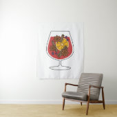 Tenture Dessin de xmas de vin roux (En situation)