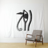 Tenture Dessin D'Encre Symbole Égyptien Oeil De Horus (En situation (horizontale))