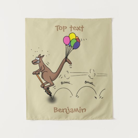 Tenture Dessin d'humour australien kangourou (Devant)
