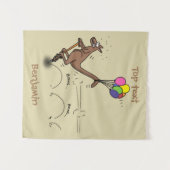 Tenture Dessin d'humour australien kangourou (Devant (Horizontal))