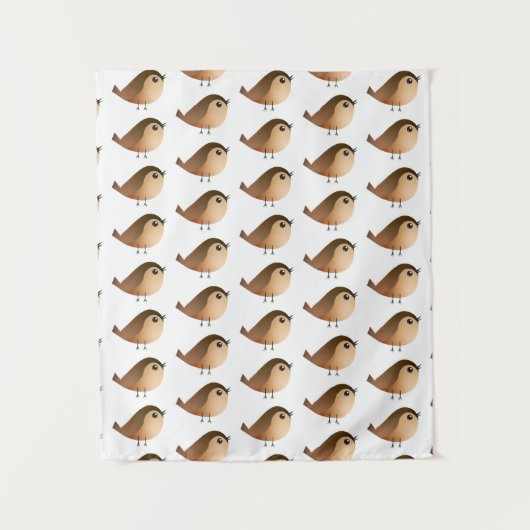 Tenture Dessin d'Oiseau de Bruant (Devant)