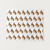 Tenture Dessin d'Oiseau de Bruant (Devant (Horizontal))