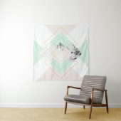 Tenture Dessin géométrique de style moderne (En situation)