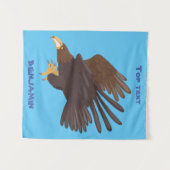 Tenture dessin humoristique d'aigle royal (Devant (Horizontal))