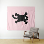 Tenture #dessin humoristique #drôle #chat jeter un oreille (En situation (horizontale))