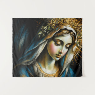 Tenture Dessin Pastel Vierge Mère Bienheureuse